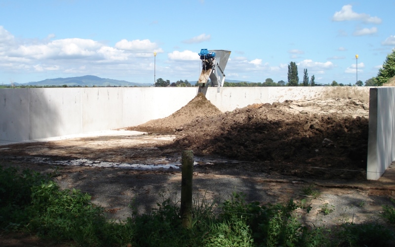 Solids are separated onto into a storage bunker