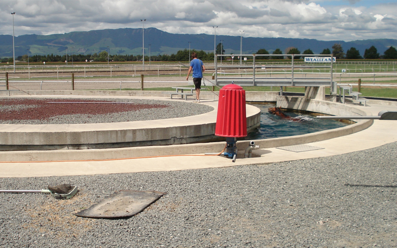 Yardmaster standard series pump installed as a vacuum pump for the water course at a major horse racing facility