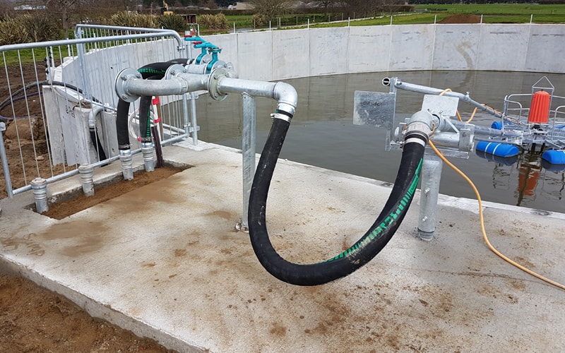 x2 Outlets - 1 for Irrigation and 1 for Flood Wash Tanks