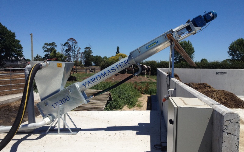 Yardmaster separator sits on concrete base beside the original sand trap