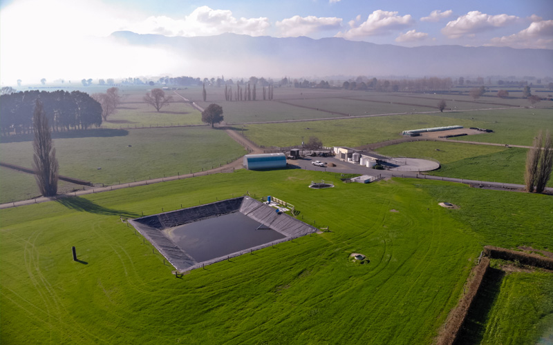 Aerial view of Farm and System